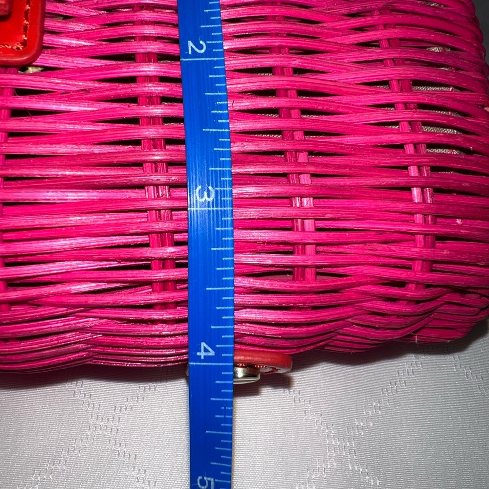 ❤️New J.Crew Rattan/Leather Twist Lock Clutch - Picture 9 of 11